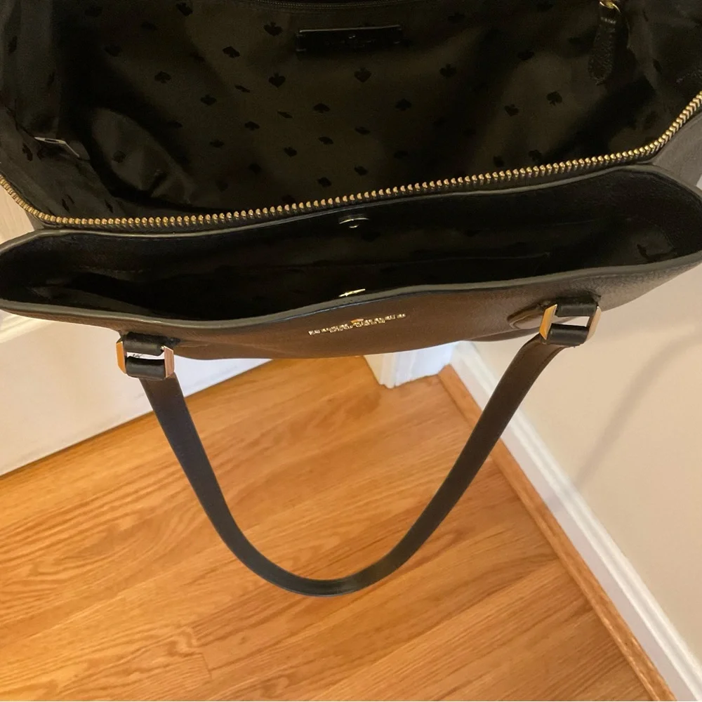 Kate Spade Black Pebble Leather Bag and Matching Wallet